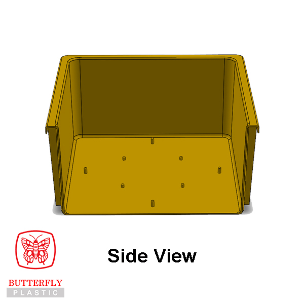 5156 Cake Tray — Square/rectangular tub with straight walls, rounded corners, and a wide flat rim.