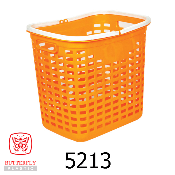 Plastic Rectangular Basket with Handle / Laundry